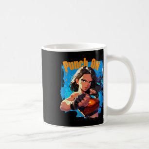 Caneca De Café Soco Em Mulheres Fortes Lutadoras de Kickboxing