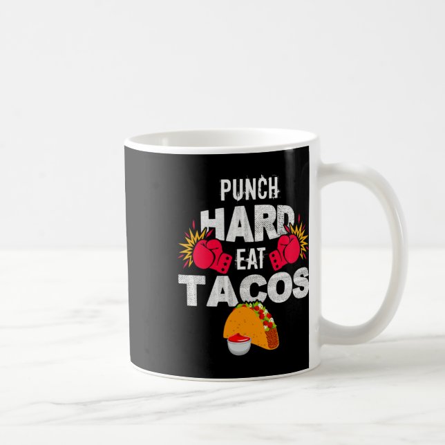 Caneca De Café Soco Forte Coma Tacos Boxe Kickboxing Kickboxer T (Direita)