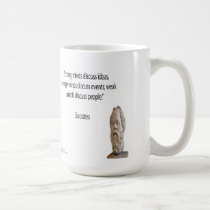 Caneca De Café Sócrates & Citações de "Grandes" Mentes