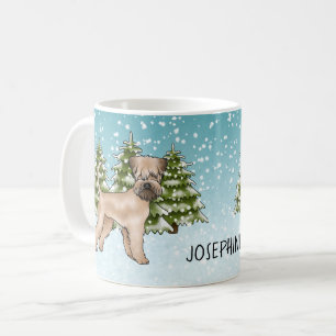 Caneca De Café Soft-Coated Wheaten Terrier Floresta de Inverno Ne