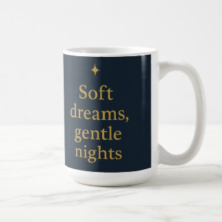 Caneca De Café Soft Dreams, Gentle Nights – Minimalist Night