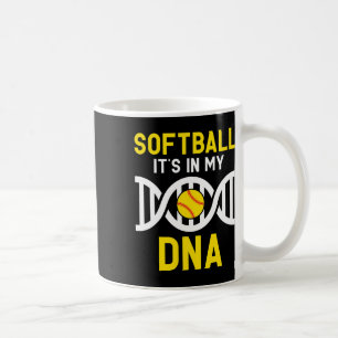Caneca De Café Softball É Meu Dna Engraçado Softball Jogador Apan