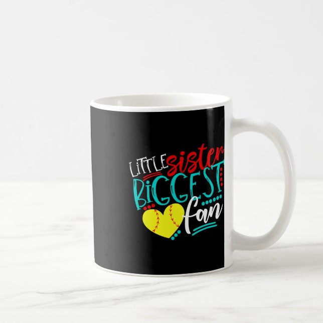 Caneca De Café Softbol-Irmãzinha Maior Fã  (Direita)