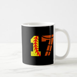 Caneca De Café Softll Sketll Número 17 Jersey Engraçado Aniversár