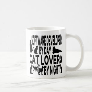 Caneca De Café Software Developer ama Cats