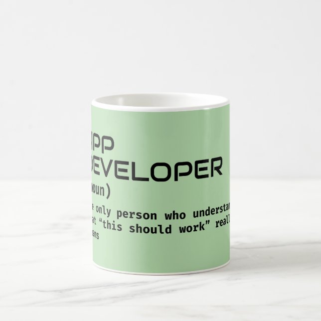 Caneca De Café Software Developer Definition Coffee Mug (Centro)