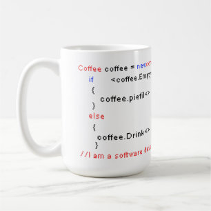 Caneca De Café Software Developer PC Coffee Beink Coding Coding E