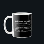 Caneca De Café Software Engineer<br><div class="desc">Material impressionante especialmente para o programador, programadores de software, codificadores e geeks de computação. Para os homens e as mulheres que "fale" linguagens de programação e "pense" o código. Aperfeiçoe presentes para o programador profissional e estudante de programação, codificador freelance, nerd do computador e cada amante da tecnologia!. Verifique para...</div>