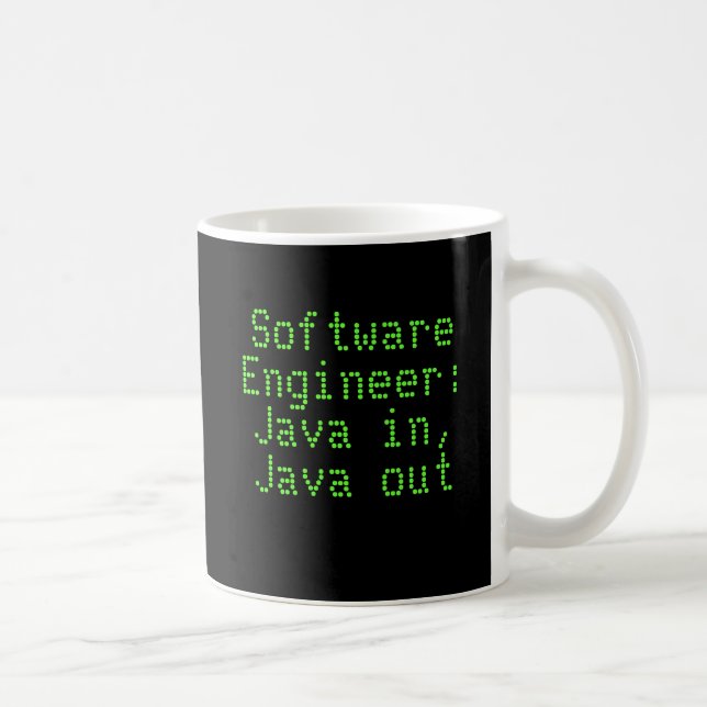 Caneca De Café Software Engineer: Java em Java para fora (Direita)
