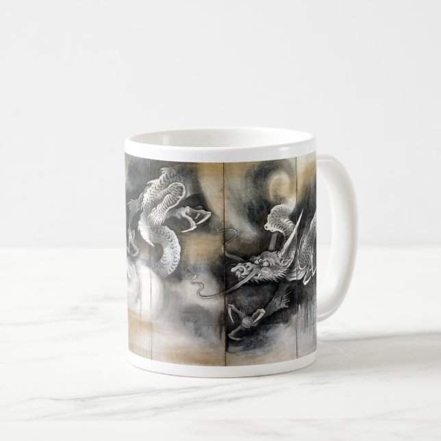 Caneca De Café Soga Nichokuan Dragon e Tiger (Frente Esquerda)