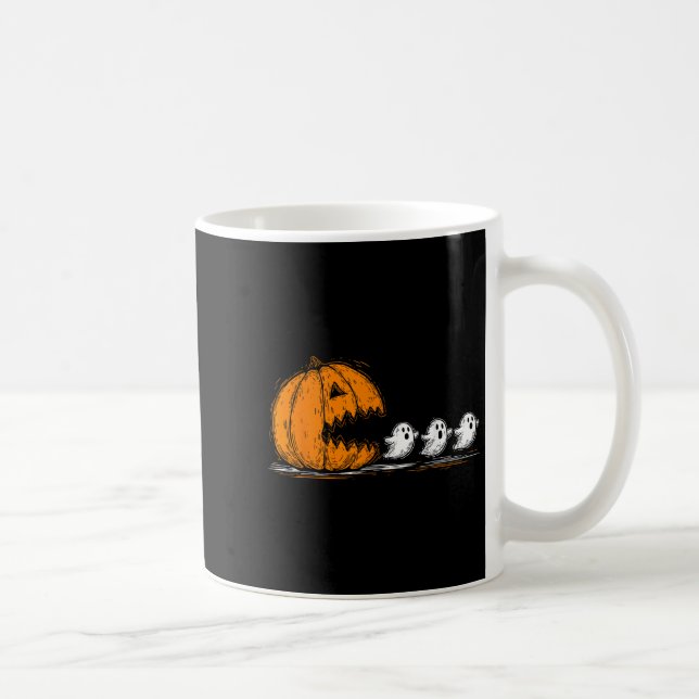 Caneca De Café Soky Pumpkin perseguindo fantasmas bonitos no Hall (Direita)