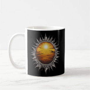 Caneca De Café Sol 3, luz solar, raios solares, luz do dia