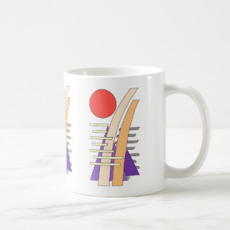 Caneca De Café Sol Abstrato, Sombras, Reflexos e Estruturas