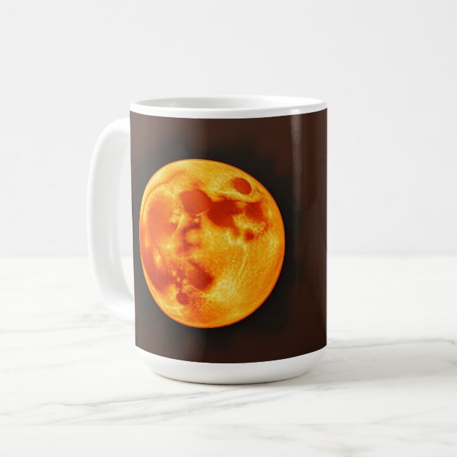 Caneca De Café Sol Ardente (Frente Esquerda)
