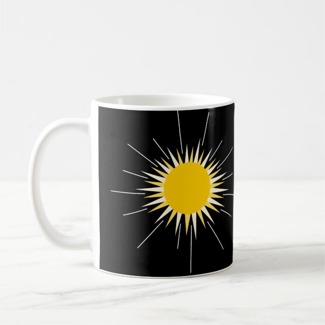 Caneca De Café Sol brilhante brilhante amarelo-brilhante (Esquerda)