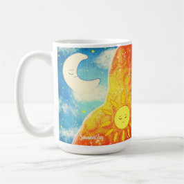 Caneca De Café Sol Calmo E Lua