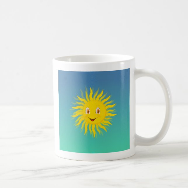 Caneca De Café Sol com Linhas Circulares (Direita)