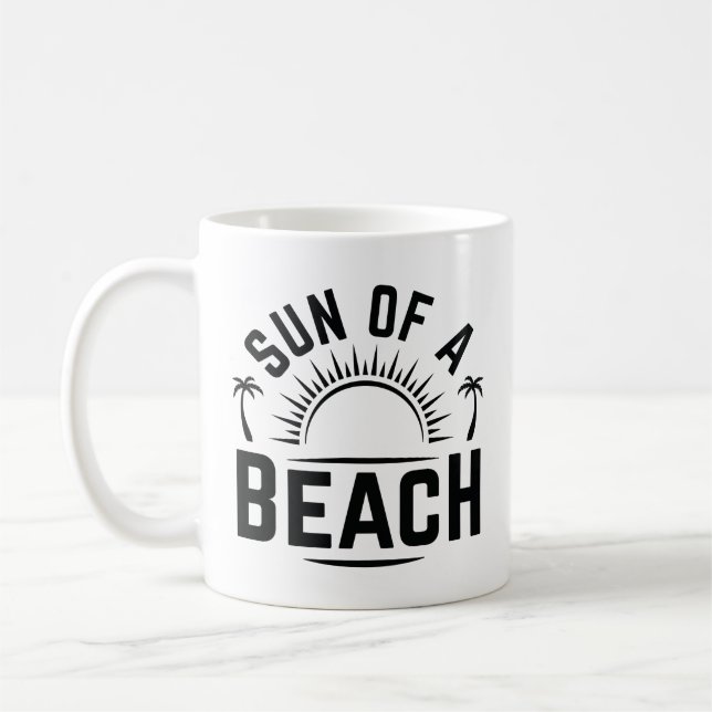 Caneca De Café Sol De Uma Praia (Esquerda)
