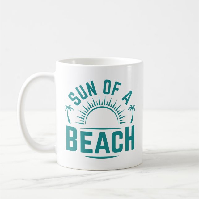 Caneca De Café Sol De Uma Praia (Esquerda)