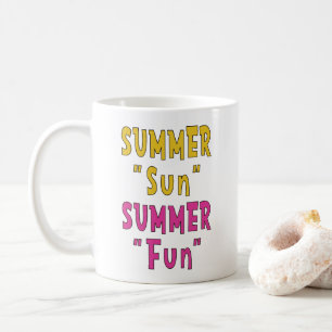 Caneca De Café Sol de Verão Diversão de Verão