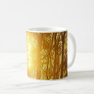 Caneca De Café Sol e árvores