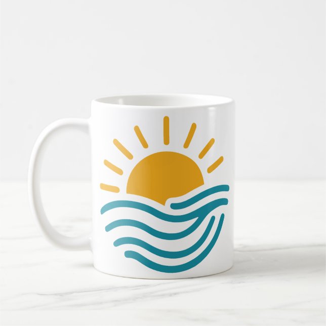 Caneca De Café Sol e Onda (Esquerda)