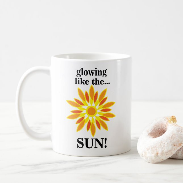 Caneca De Café Sol Glowing Like The Sun  (Com Donut)