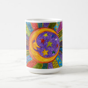 Caneca De Café Sol, Lua e Stars Mug