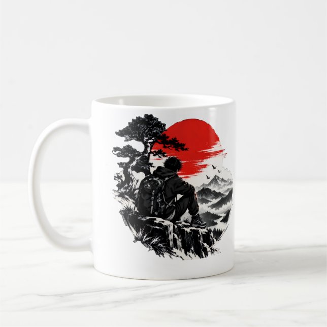Caneca de Café Sol Nascente Samurai Japonês | Esté (Esquerda)