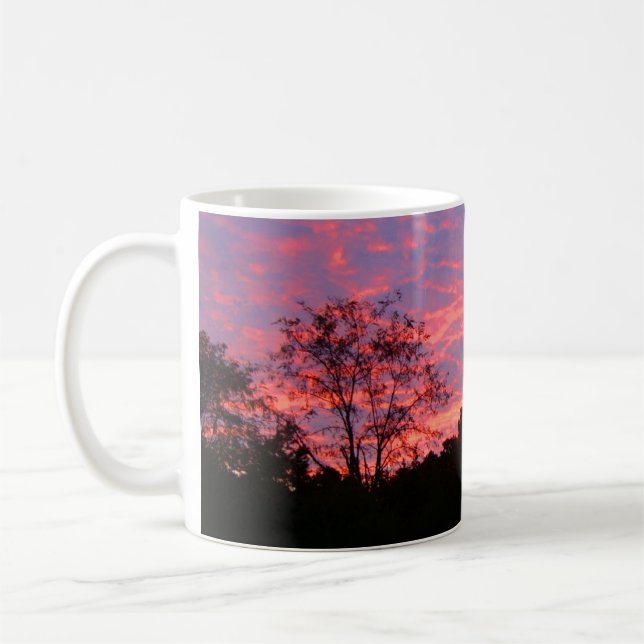 Caneca De Café Sol Rosa Vibrante (Esquerda)