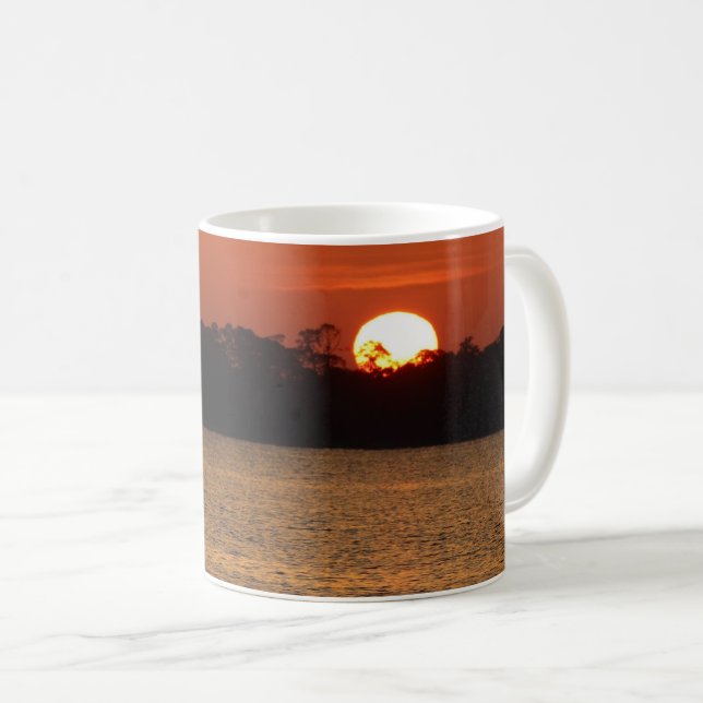 Caneca De Café Sol Sobre A Baía De Perdido (Frente Esquerda)