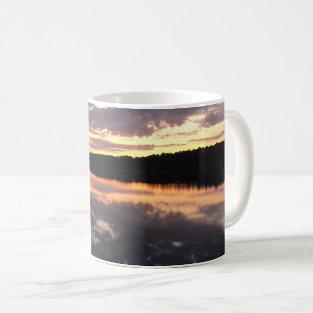Caneca De Café Sol Sobre Lago Urso (Frente Esquerda)