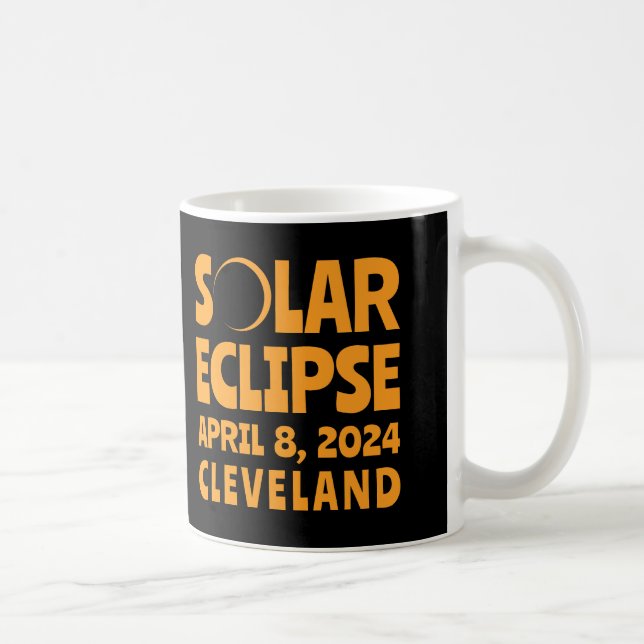 Caneca De Café Solar Eclipse 2024 Cleveland Ohio (Direita)
