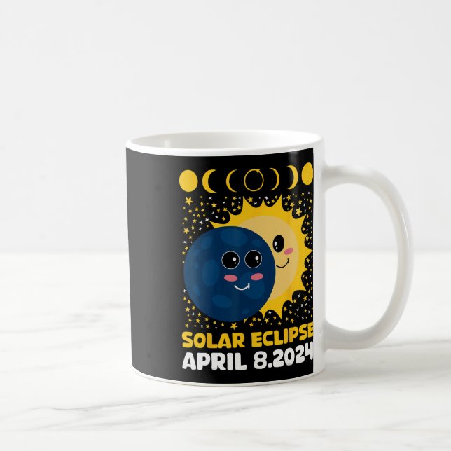 Caneca De Café Solar Eclipse 2024 Cute Kids Toddler Boy Total Ecl (Direita)
