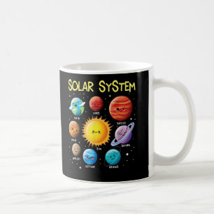 Caneca De Café Solar System Face Planets Space Science Professora