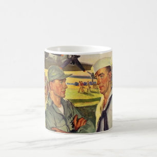 Caneca De Café Soldado da Segunda Guerra Mundial encontra marinhe