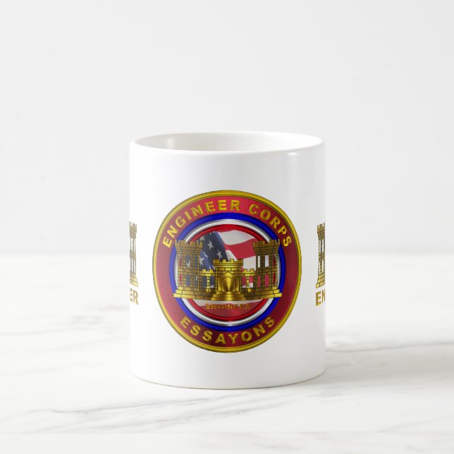 Caneca De Café Soldado do Engenheiro do Exército e Veterano (Centro)