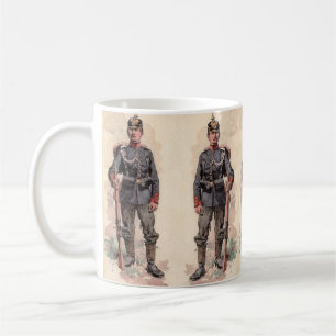 Caneca De Café Soldado Imperial Alemão Prussiano Uniformizado
