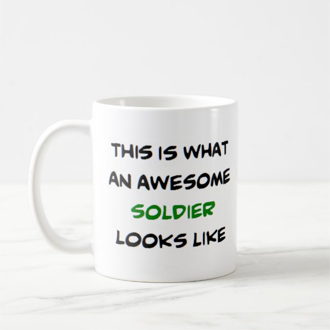 Caneca De Café soldado, incrível (Esquerda)