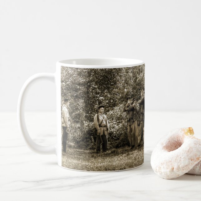 Caneca De Café Soldados da Guerra Civil (Com Donut)