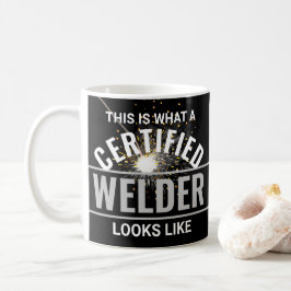 Caneca De Café Soldadura de toques e faíscas de soldadura certifi