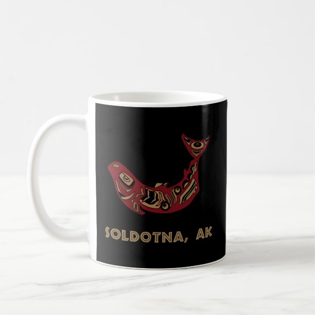 Caneca De Café Soldotna Alaska - Peixe Nativo Indiano (Esquerda)