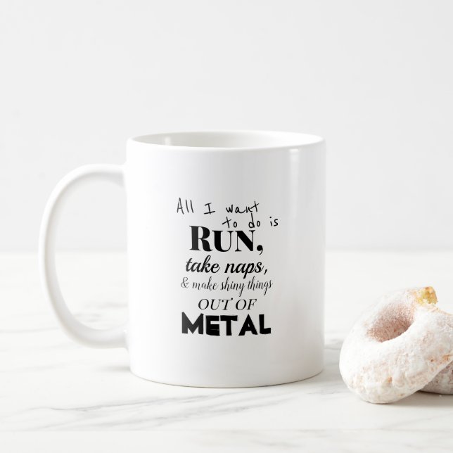 Caneca De Café Solicitação Personalizada: Executar, Tirar Naps e  (Com Donut)