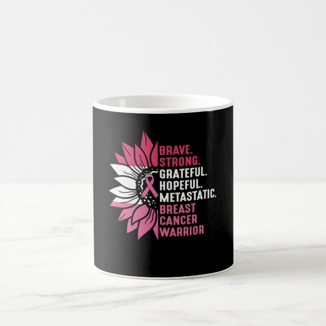 Caneca De Café Sólida e Grata Consciência do Cancer da Mama (Centro)
