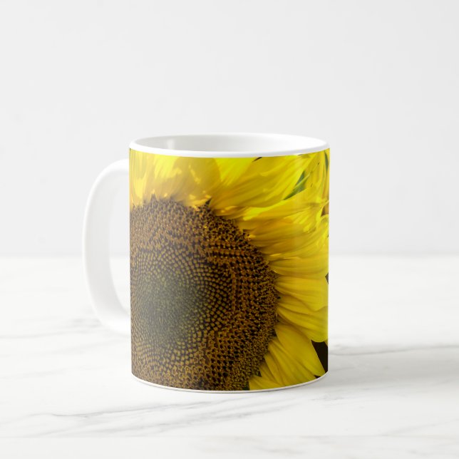 Caneca de Café - Solidariedade de Girassóis (Frente Esquerda)