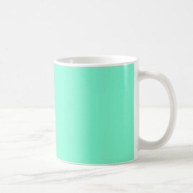 Caneca De Café Sólido, menta, verde, simples (Direita)