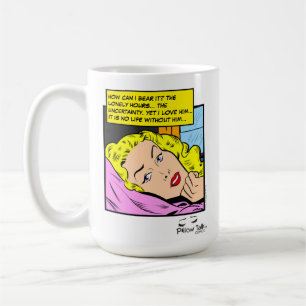 Caneca De Café Solitário Hearts Retro Romance Comic