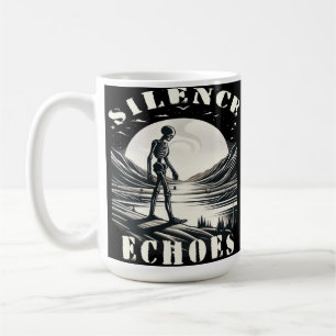 Caneca De Café Solitude Eterna: Um Esqueleto Caminhando