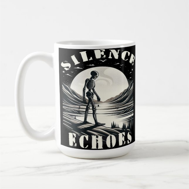 Caneca De Café Solitude Eterna: Um Esqueleto Caminhando (Esquerda)