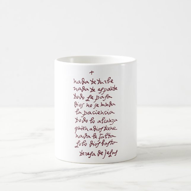 Caneca De Café Solo Dios basta (Que nada o perturbe) (Centro)